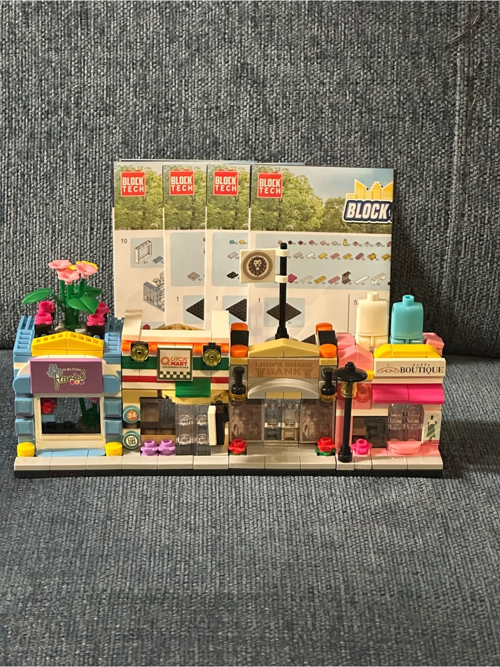 Block Tech Block World Set - Florist, Bank, Boutique & Quick Mart